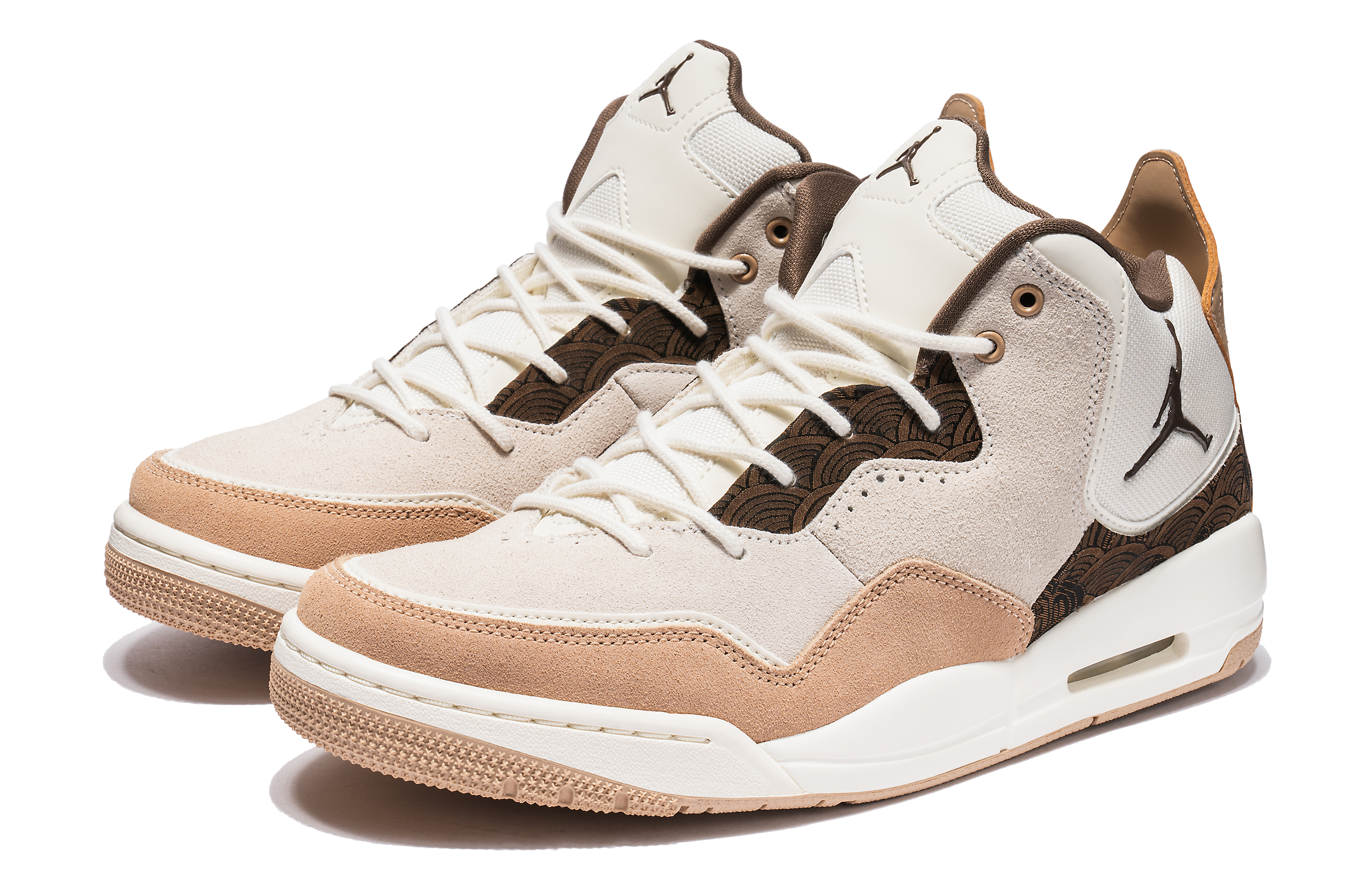 Jordan Courtside 23 Slip Resistant Mid Top Vintage Basketball Shoes Men's Beige Brown купить в интернет-магазине Yoocart с быстрой доставкой по России.