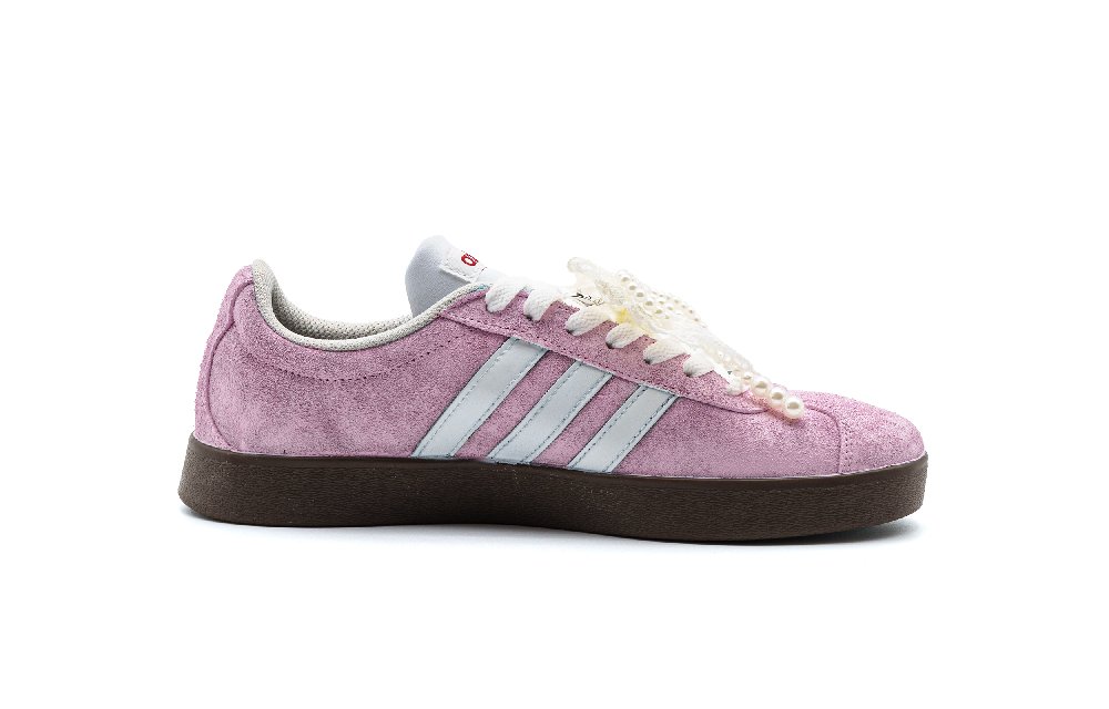 Adidas Neo VL Court 2.0 Low Top Skateboard Shoes Unisex Light Pink