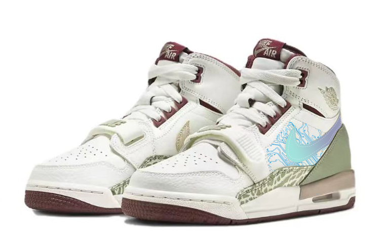 Jordan Legacy 312 Vintage Basketball Shoes Women's High top Cyan/White купить в интернет-магазине Yoocart с быстрой доставкой по России.
