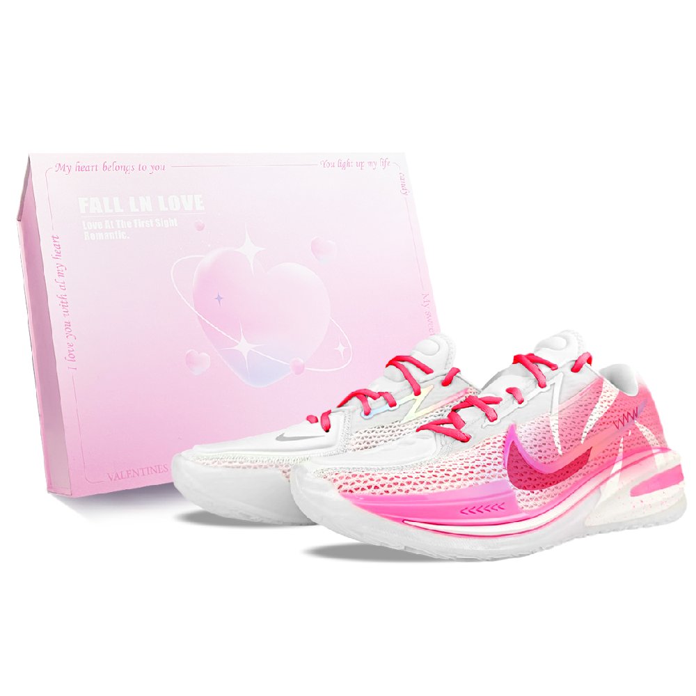 Nike Air Zoom G.T. Cut 1 Think Pink EP Abrasion Resistant Low Top Basketball Shoes Men's Pink White