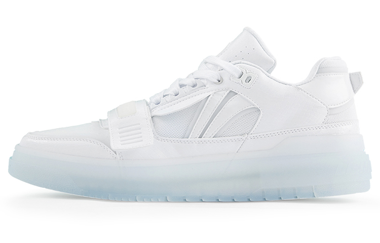 LiNing Rookie Anti-Slip Wear-Resistant Low-Top Vintage Basketball Shoes Men's White