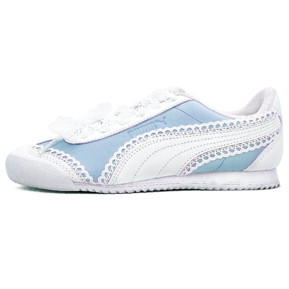 PUMA Roma Anti Slip Wear Resistant Low Top Casual Shoes Unisex Light Blue