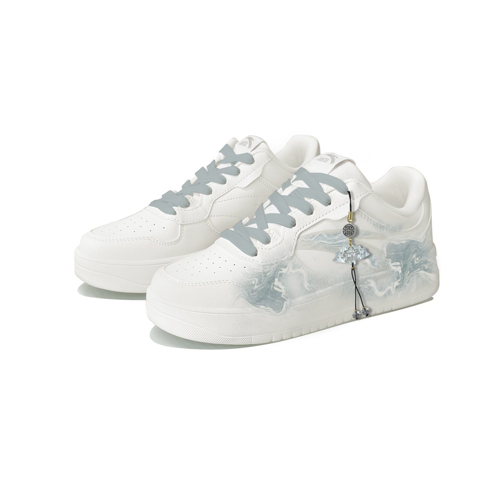 Anta Relaxed Cushioning, Wear Resistant Low top Skateboard Shoes Unisex Aqua Blue купить в интернет-магазине Yoocart с быстрой доставкой по России.