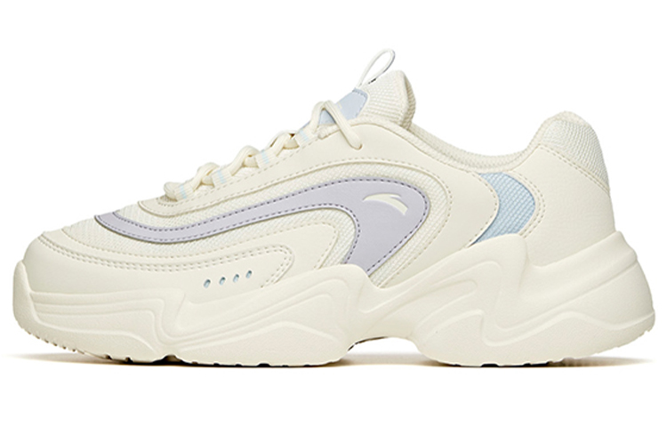 Anta Chao Worship 2.0 Cushioning Anti-Slip Wear-Resistant Breathability Low-Top Casual Shoes Women's White Purple