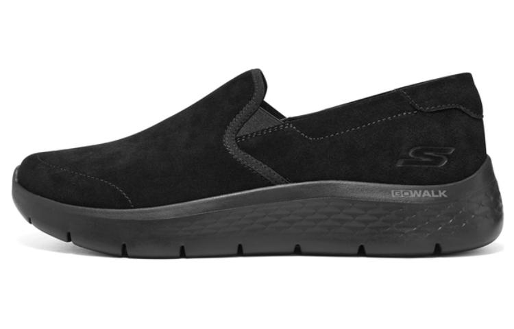 Skechers Go Walk Fle Anti-Slip Wear-Resistant Breathable Lightweight Low-Top Casual Shoes Men's Black