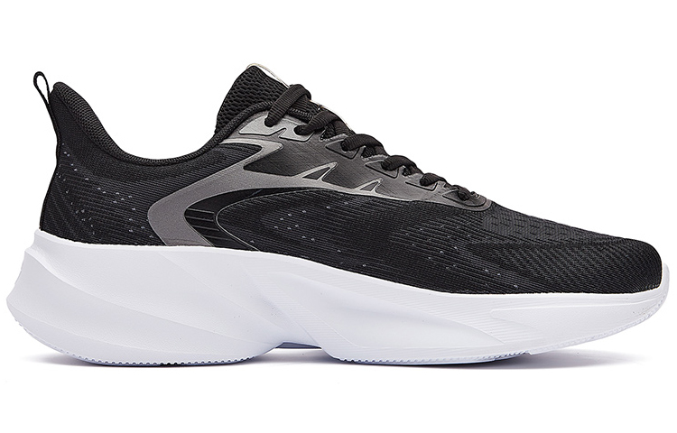 361° Slip Resistant And Breathable Low Top Running Shoes Men's Black Gray