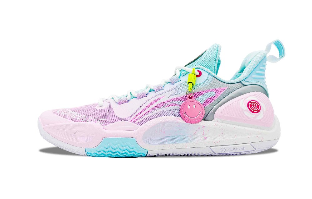 LiNing Speed 9 Cushioning Anti-Slip And Wear-Resistant Low-Top Basketball Shoes Men's Blue Pink