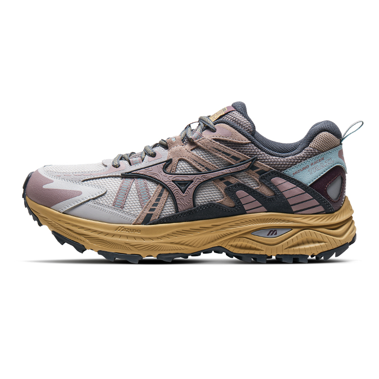 Mizuno Racer Trail Anti-Slip Wear-Resistant Low-Top Running Shoes Unisex Red Umber Gray
