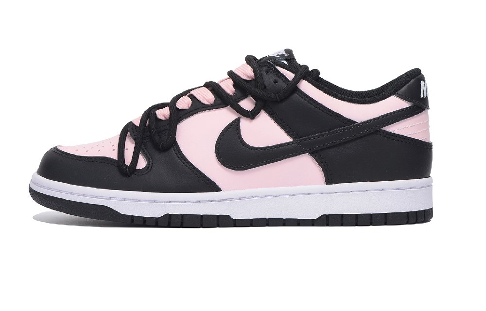 Nike Dunk Anti-Slip Wear-Resistant Low-Top Skateboard Shoes Women's Black Pink