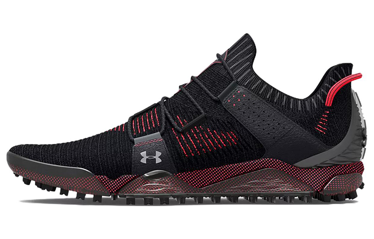 Under Armour Hovr Tour Spikeless Wide Golf Shoes 'Black Red'