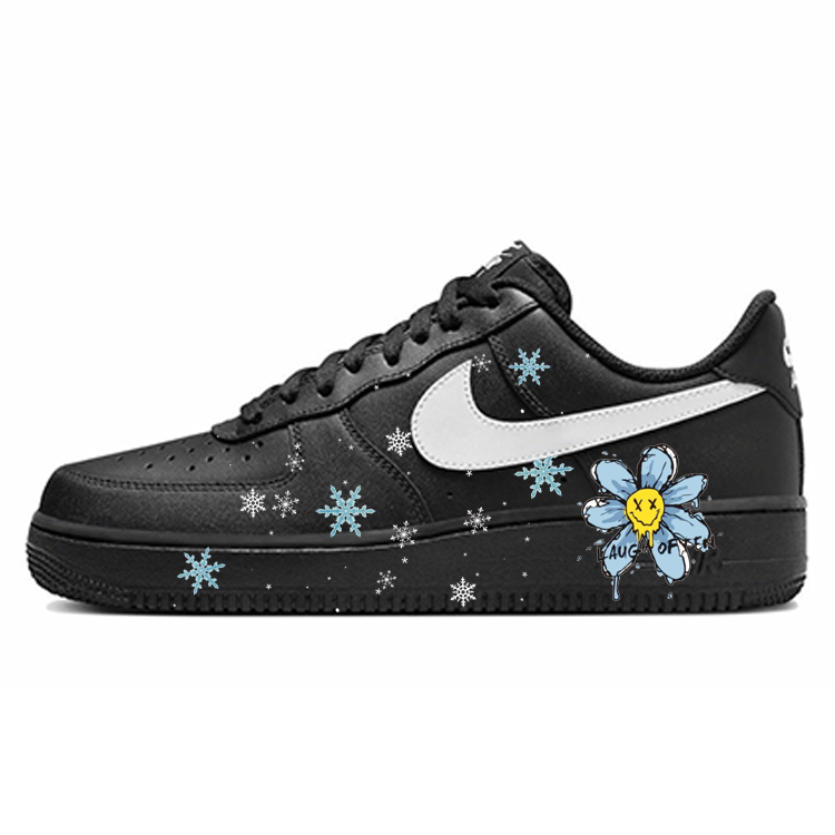 Nike Air Force 1 Anti Slip Wear Resistant Low Top Skateboard Shoes Men's Black