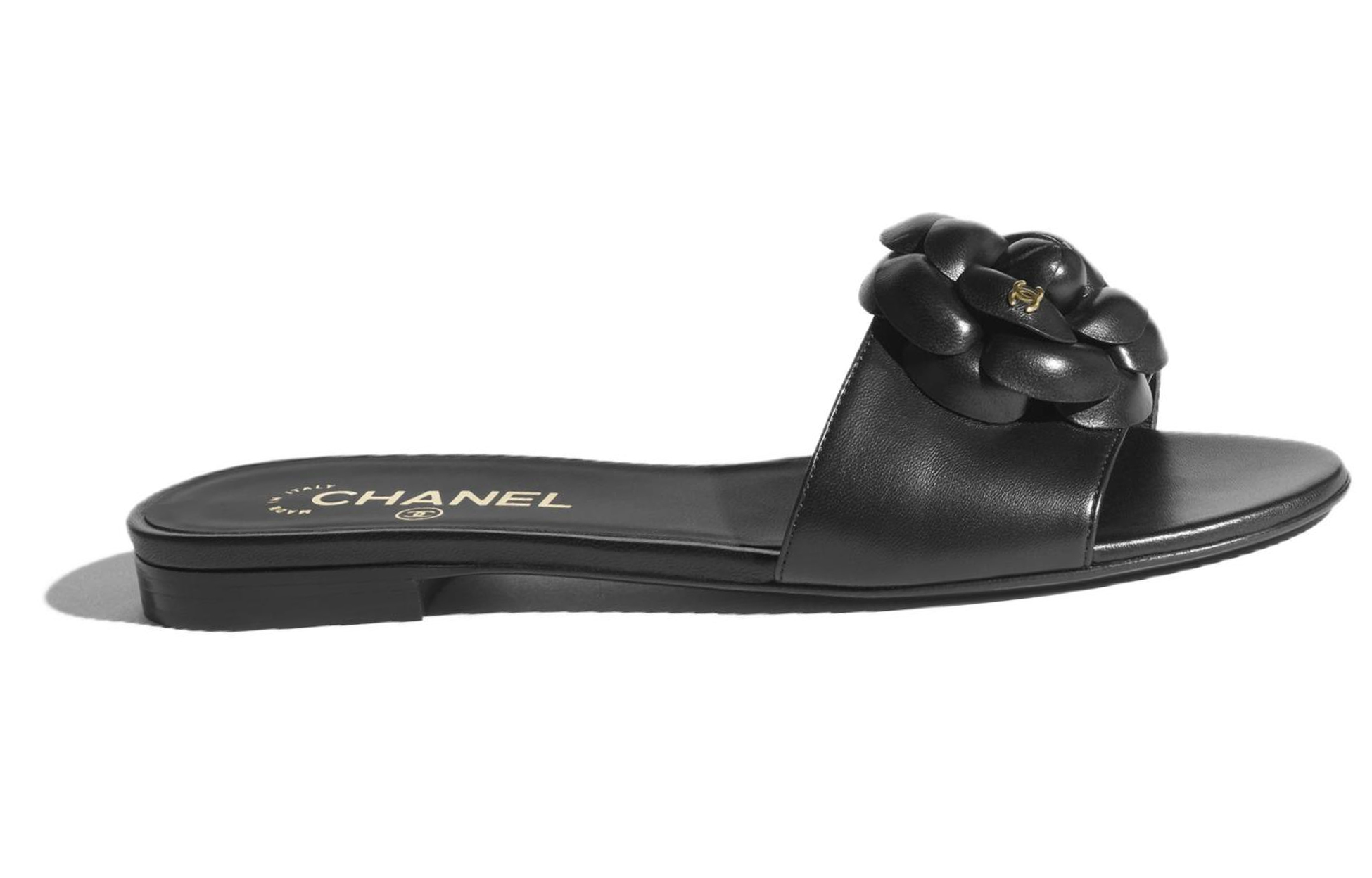 CHANEL Slide Slippers Women's Black