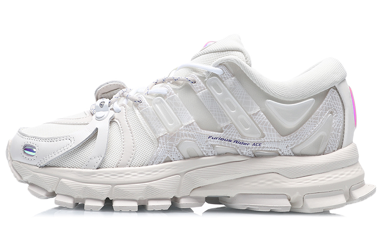 LiNing Furious Rider ACE 1.5 Cushioning Anti-Slip And Wear-Resistant Low-Top Sports Casual Shoes Women's Pearl White