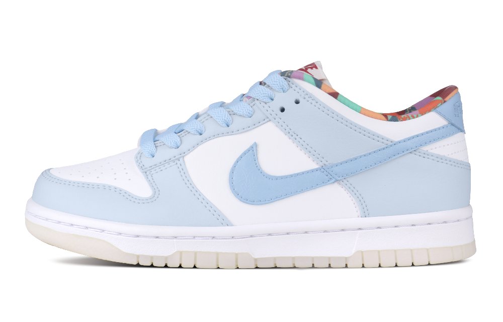 Nike Dunk Durable Breathable Low-Top Skateboard Shoes GS Blue White