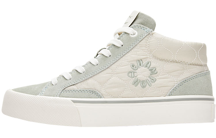 Champion Essentials Collection Skate Classic 1.0 Mid-Top Skateboard Shoes Women's Beige Green