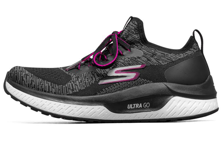 Skechers Go Run Steady Sports Shoes Black/White/Purple Women's