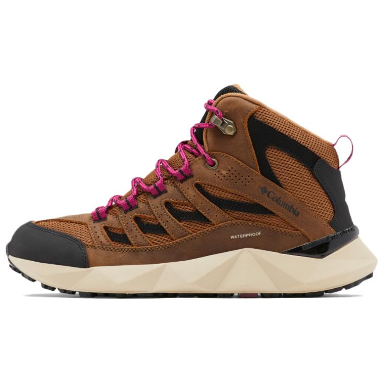 Columbia Cushioning, Wear Resistant Mid Top Hiking Shoes Women's Brown Black