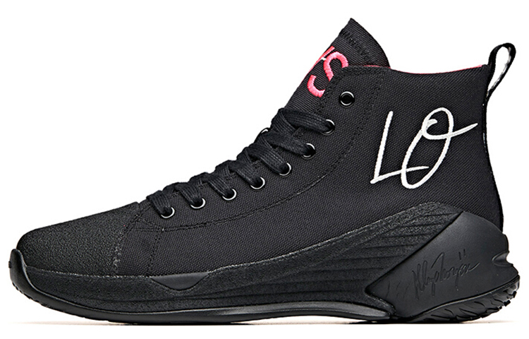ANTA Canvas Shoes Women's High top Black/White/Pink