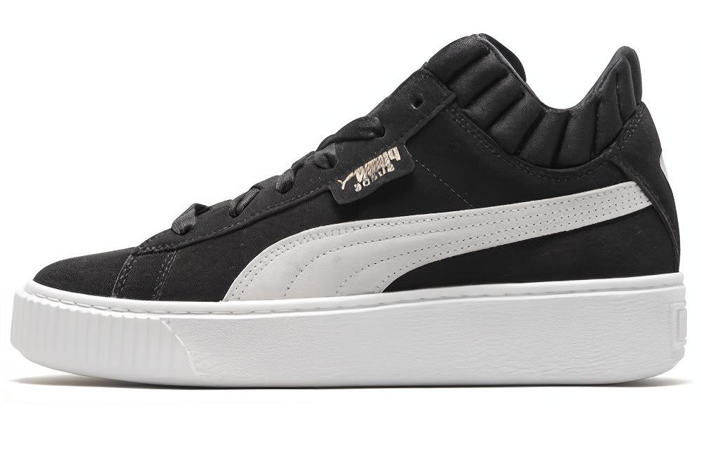 PUMA Platform Demi Retro Low Tops Casual Skateboarding Shoes Unisex Black Women's
