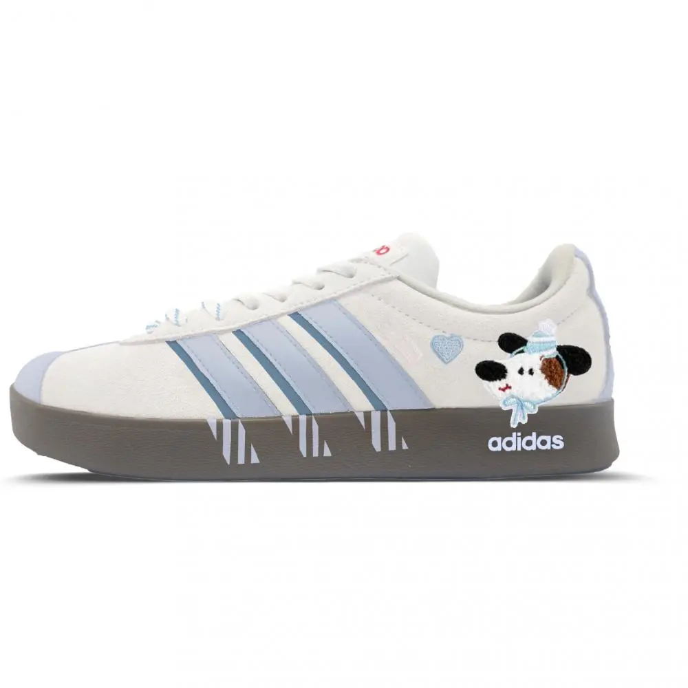 Adidas VL COURT 2.0 Lifestyle Cute Dog Light Blue Low top Skateboard Shoes Unisex Blue