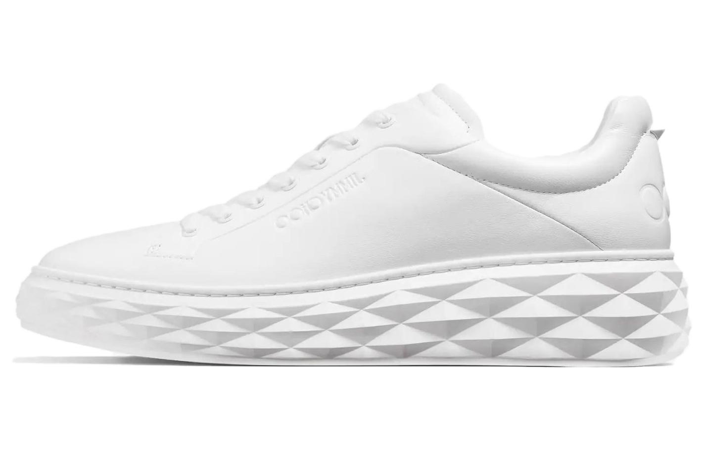 Jimmy Choo Diamond Low top Skateboard Shoes Men's White