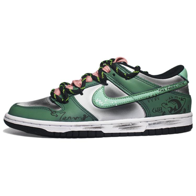 Nike Dunk Jungle Adventure Anti-Slip Wear-Resistant Low-Top Skateboard Shoes Unisex Green