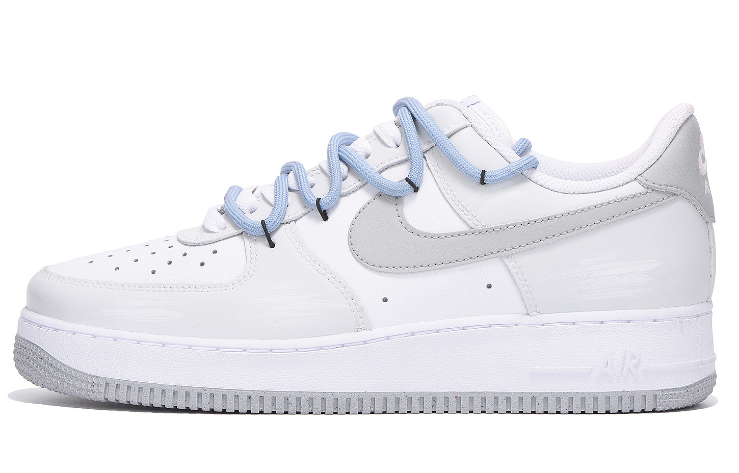 Nike Air Force 1 Coverage Anti-Slip And Wear-Resistant Low-Top Skateboard Shoes Men's Light Gray купить в интернет-магазине Yoocart с быстрой доставкой по России.