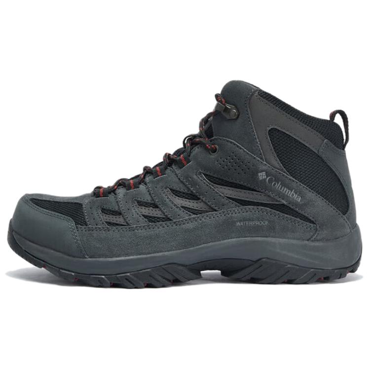 Columbia Crestwood Anti-Slip Wear-Resistant Mid-Top Hiking Shoes Men's Black