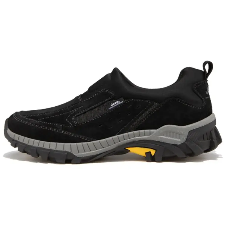 Jeep Abrasion Resistant Low Top Hiking Shoes Men's Black