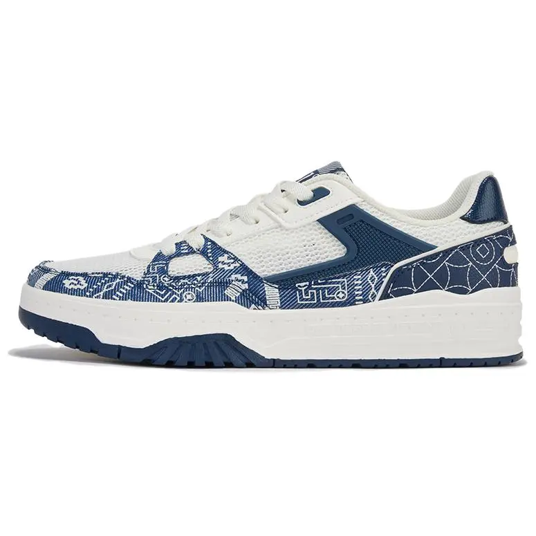 361° CLOUDSTEP 2 Anti Slip Wear Resistant Low Top Skateboard Shoes Men's White Blue