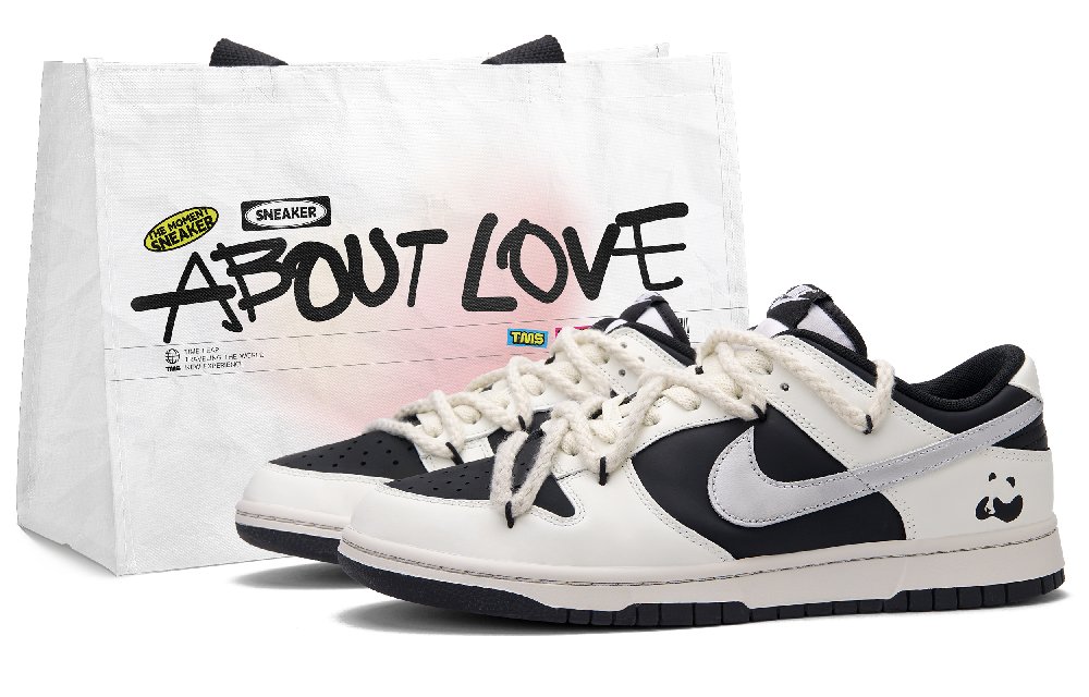 Nike Dunk Printing Panda Low Top Skateboard Shoes Men's Black White