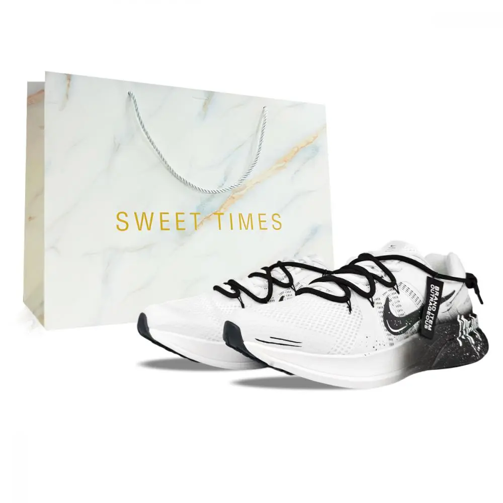 Nike Run Swift 2 Abrasion Resistant Breathable Coverage Low top Running Shoes Unisex Black White