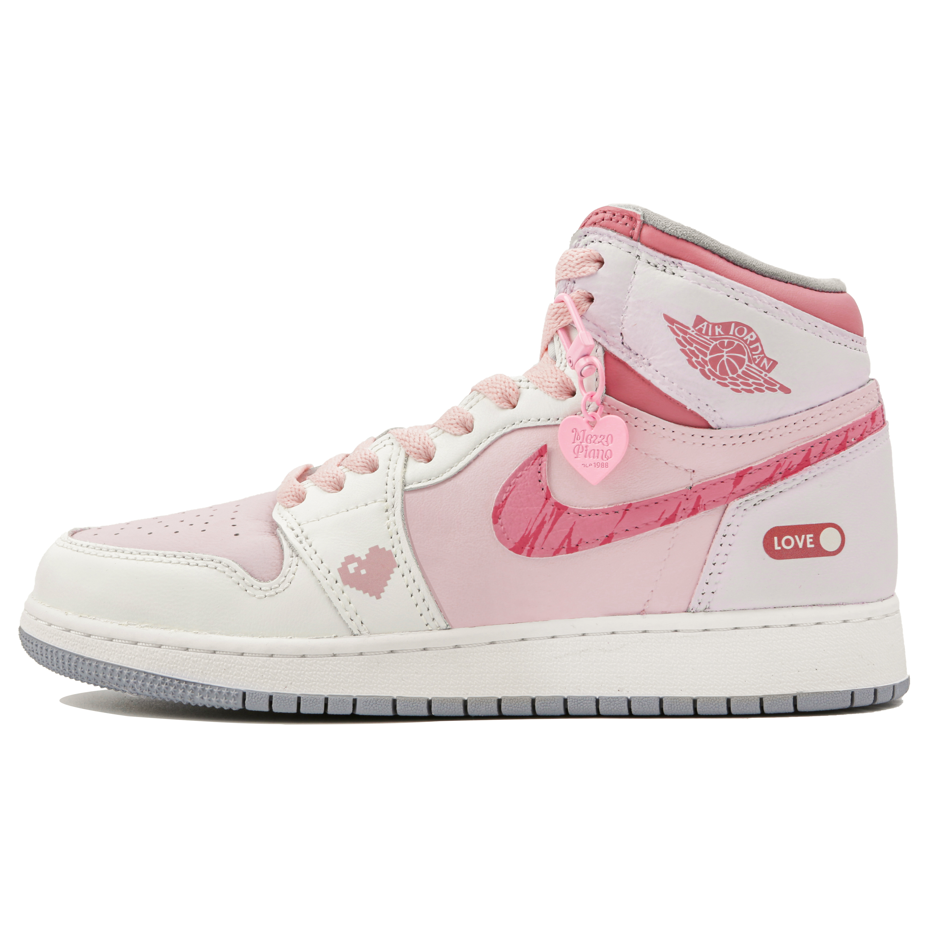 Jordan Air Jordan 1 Retro High OG High-Top Vintage Basketball Shoes GS Pink White