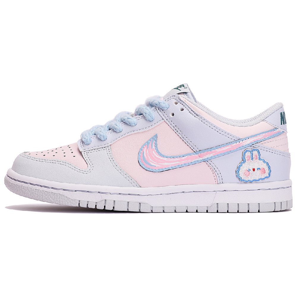Nike Dunk Low Low-Top Skateboard Shoes GS Light Pink Blue