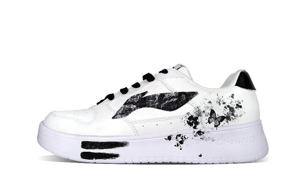 LiNing Low-Top Skateboard Shoes Men's White