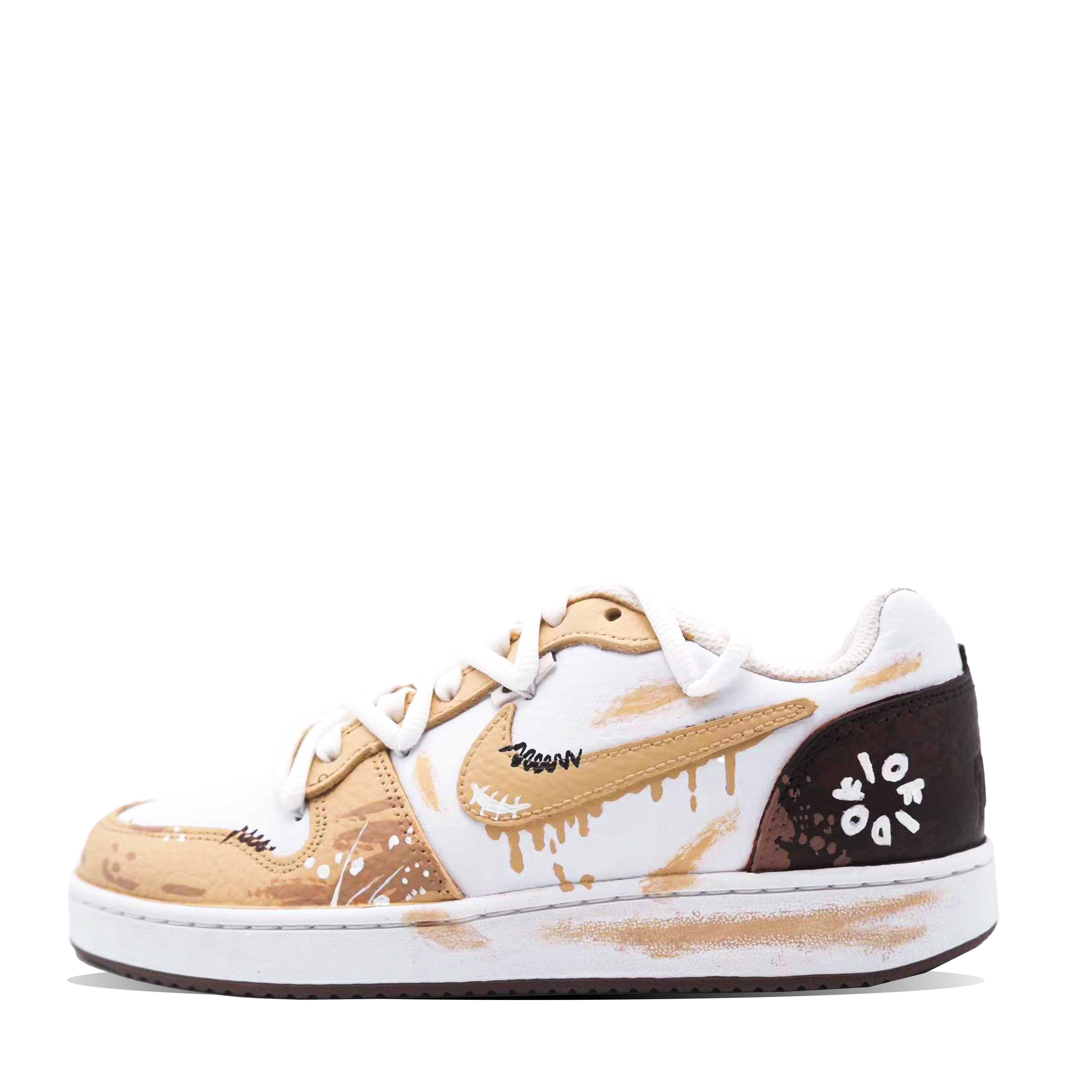 Nike EBERNON Cheese Dark Chocolate Abrasion Resistant Low top Skateboard Shoes Men's Coffee