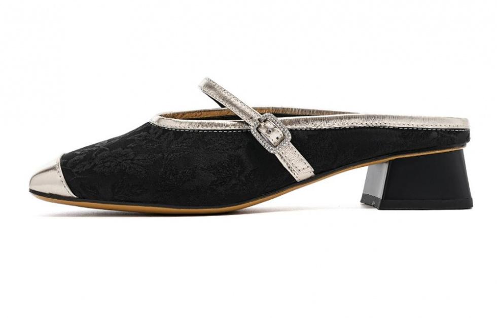 EBLAN Wrap-toe Slippers Women's Black