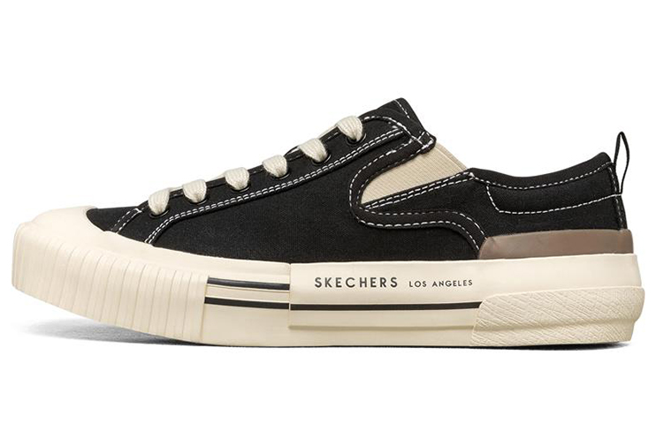 Skechers New Moon Canvas Shoes Gs Black Women's