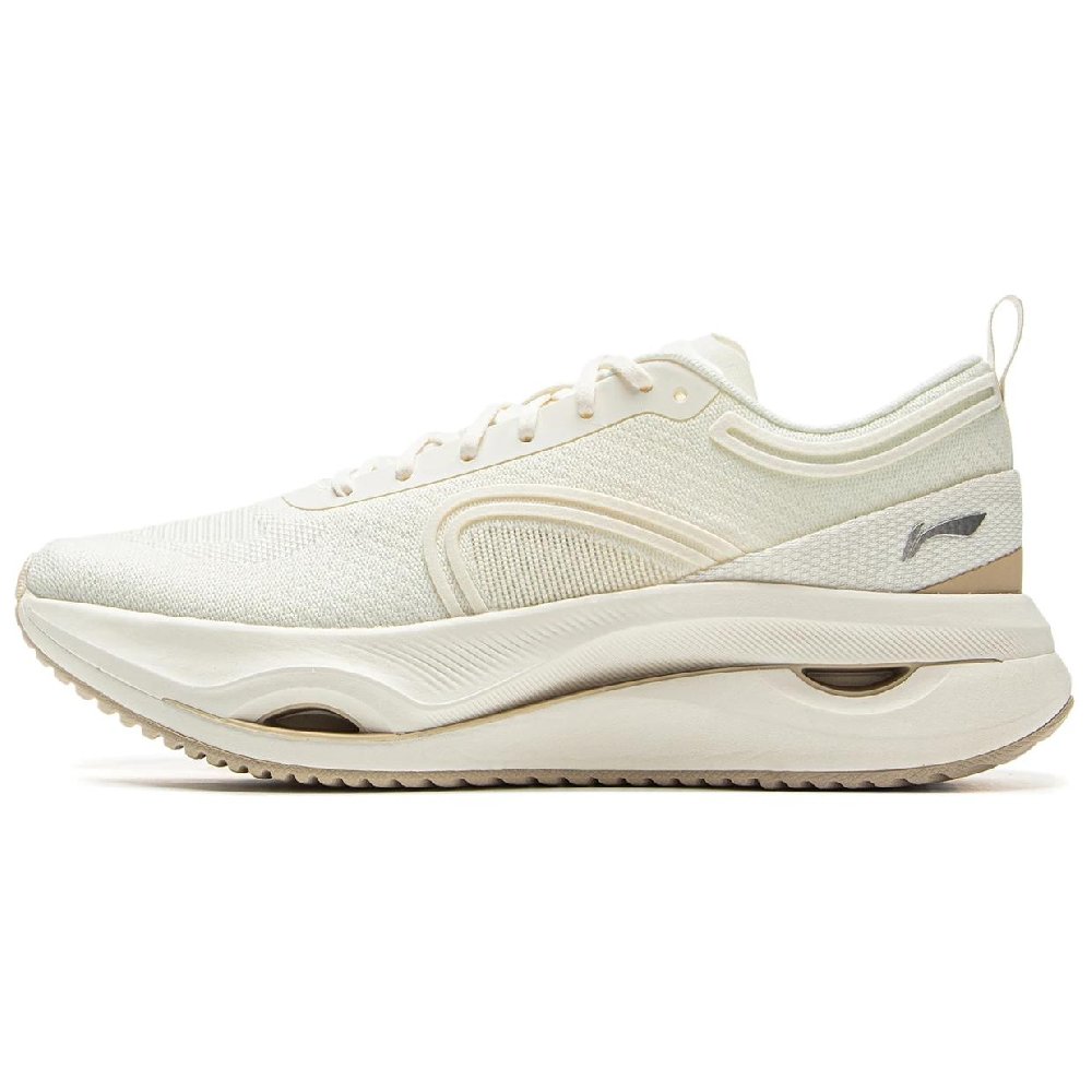 LiNing Cushioning Wear-Resistant Low-Top Casual Running Shoes Women's Ivory