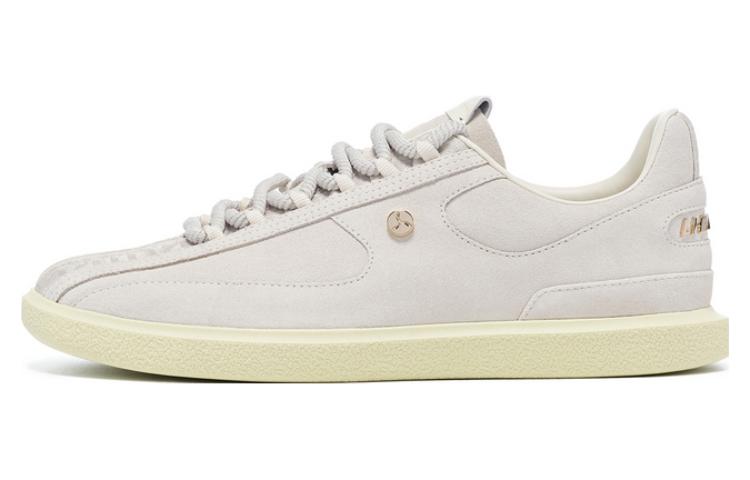 LI NING 1990 Clouds Anti Slip Wear Resistant Low Top Skateboard Shoes Women's Bone White