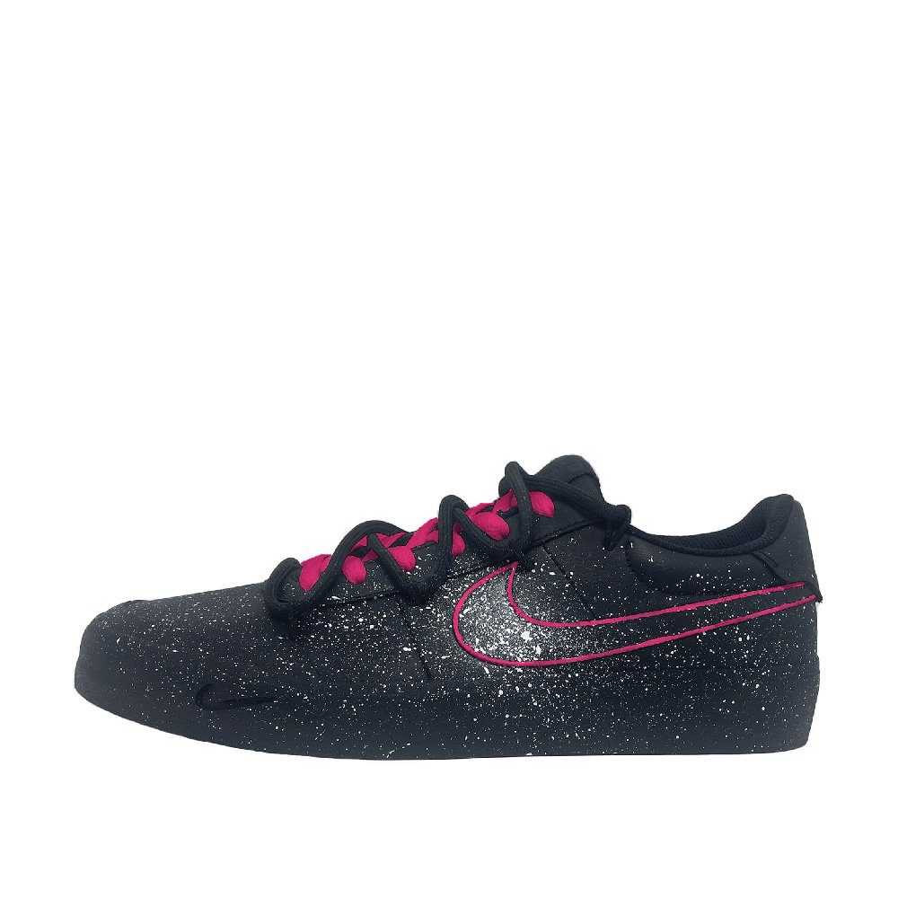 Nike Court Shot Dark Red Star Flash Anti Slip Wear Resistant Low Top Skateboard Shoes Men's Black