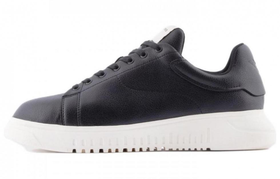 EMPORIO ARMANI Low Top Skateboard Shoes Men's Black