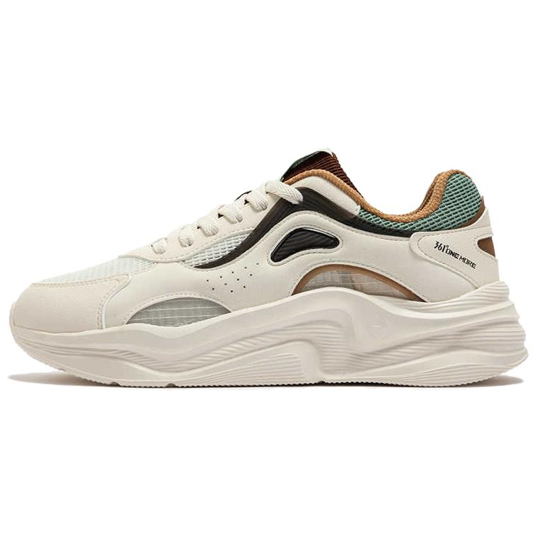 361° Breathable And Resilient Low top Casual Shoes Men's Feather Lotus Seed White
