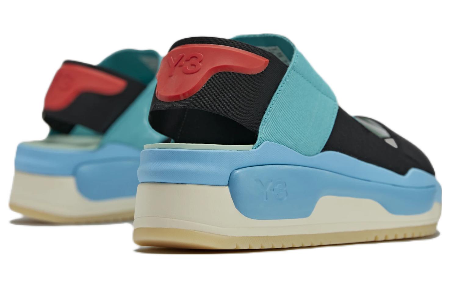Y 3 Hokori Sandal Black Mint Cyan