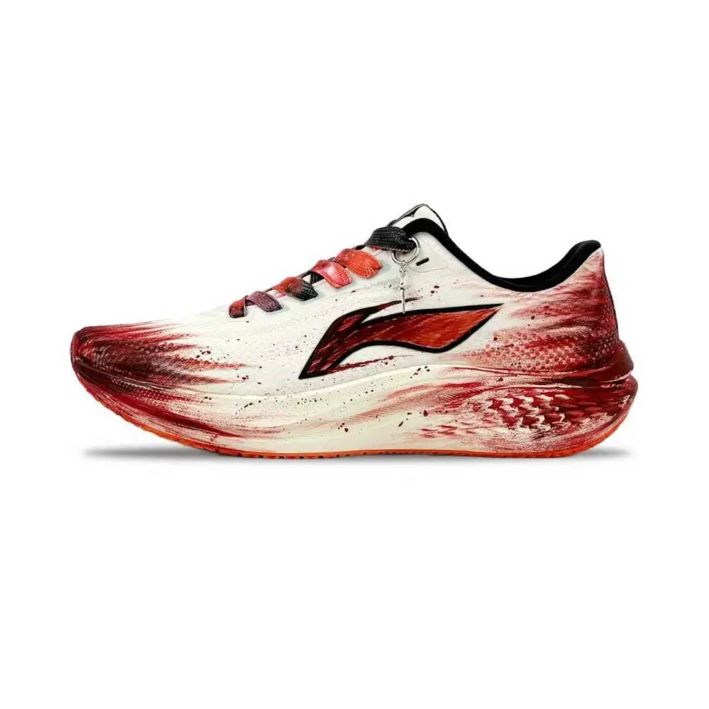 LiNing Red Hare 7 Cushioning, Wear Resistant Low top Casual City Commute Running Shoes Men's Total Crimson Color