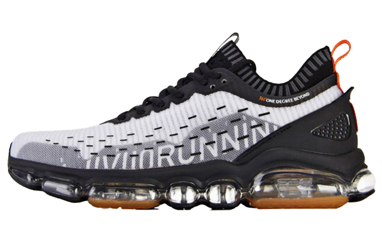 361° Cushioning Breathable Low-Top Running Shoes Men's White Black