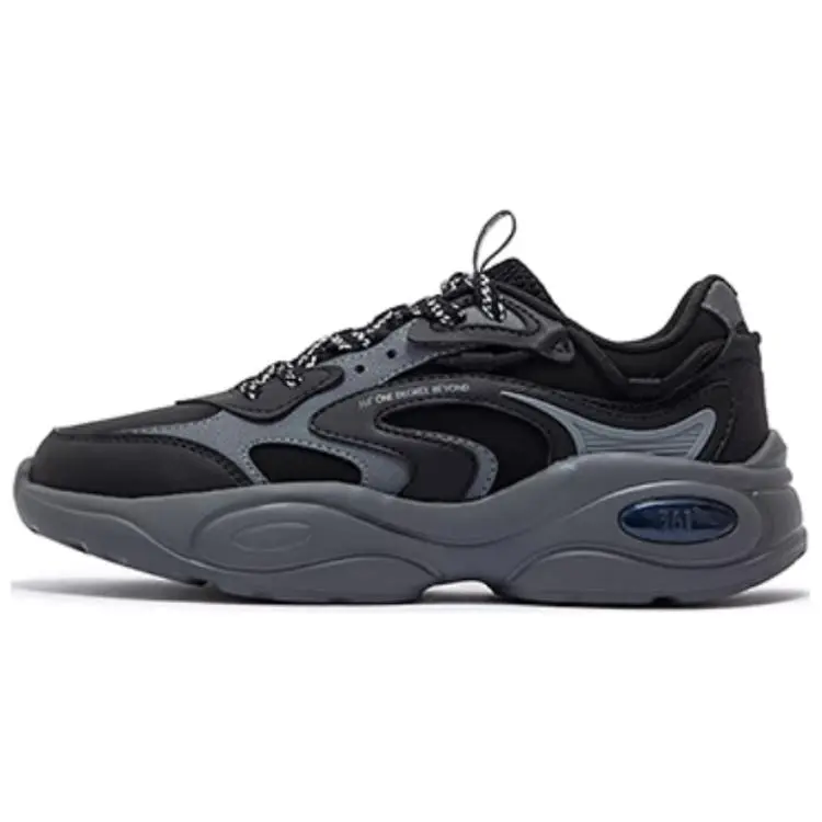 361° Surge Wear-resistant And Lightweight Low-Top Casual Shoes Women's Black Gray