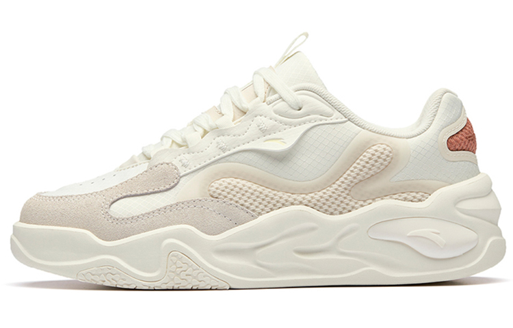 Anta Tianxing Wear-Resistant Low-Top Sports Casual Shoes Women's White Gray Pink