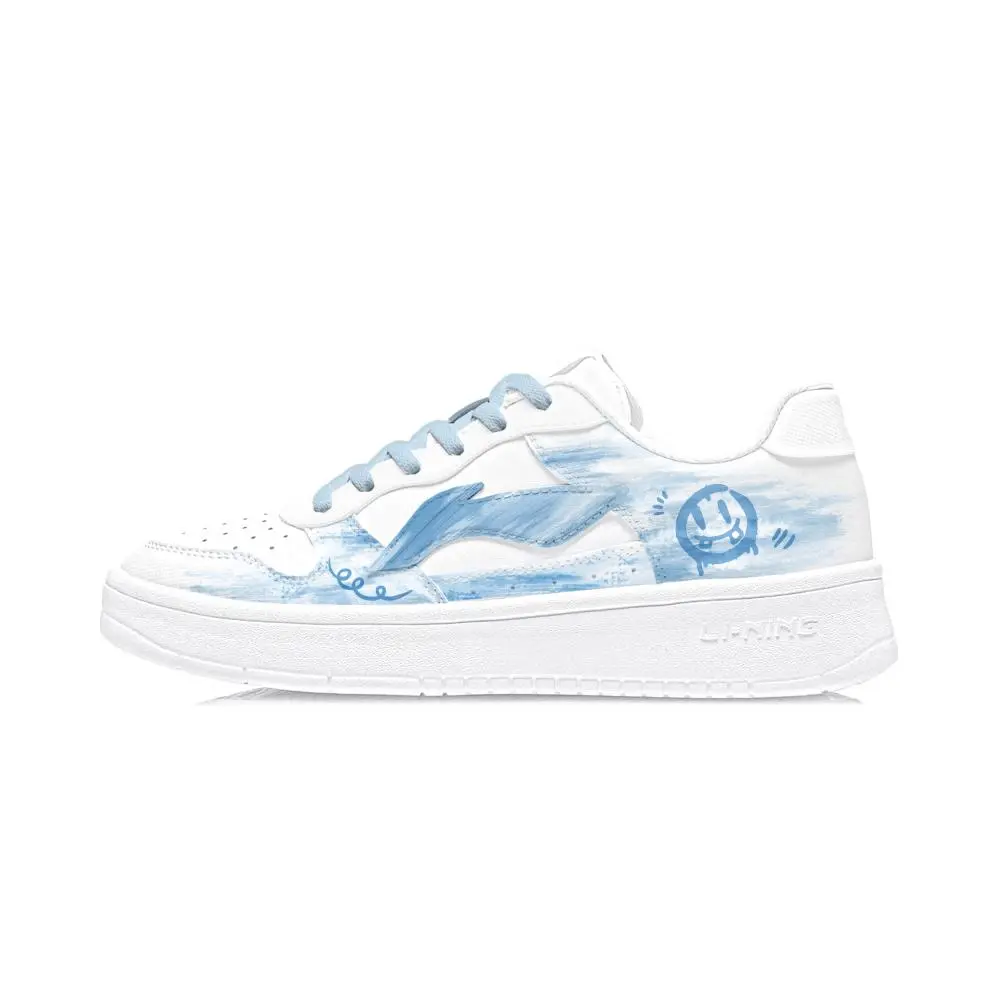 LiNing Pontoon Boats Cushioning And Abrasion Resistant Coverage Low top Skateboard Shoes Men's Sky Blue