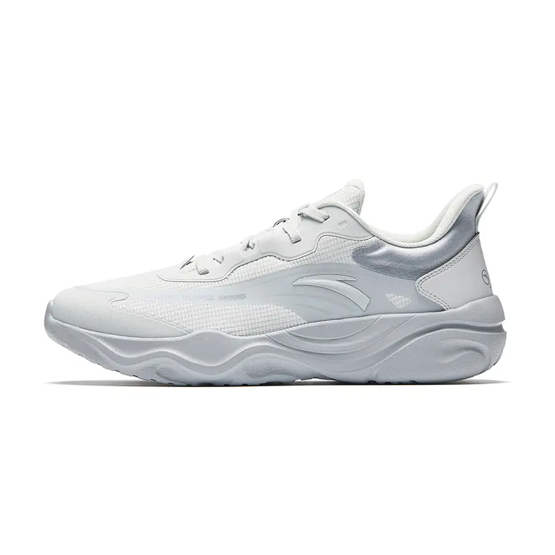 Anta Variety Training Collection Cushioning, Wear Resistant Low top Training Shoes Men's White Gray
